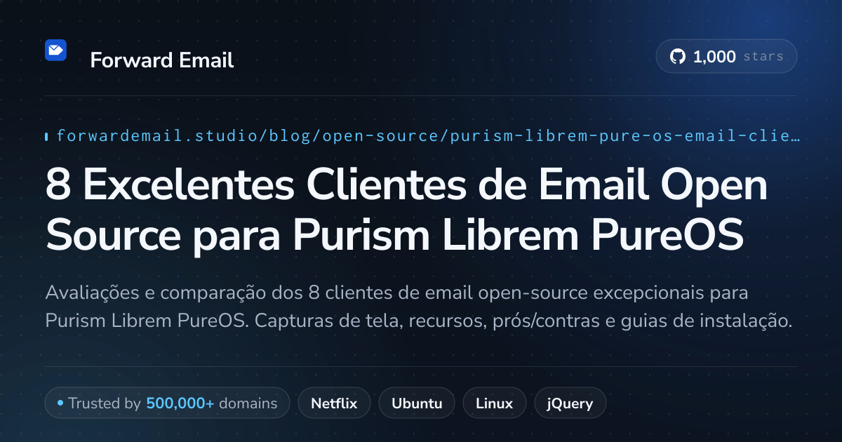 8 Excelentes Clientes de Email Open Source para Purism Librem PureOS 2026