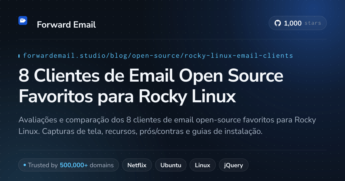 8 Clientes de Email Open Source Favoritos para Rocky Linux 2026