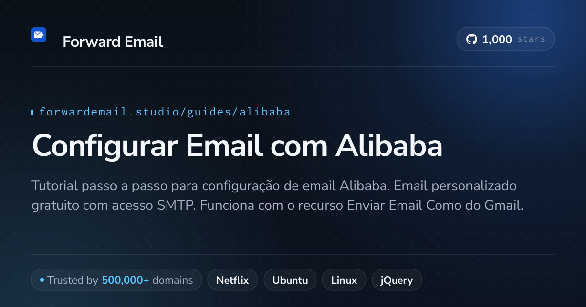 Como configurar e-mail com Alibaba