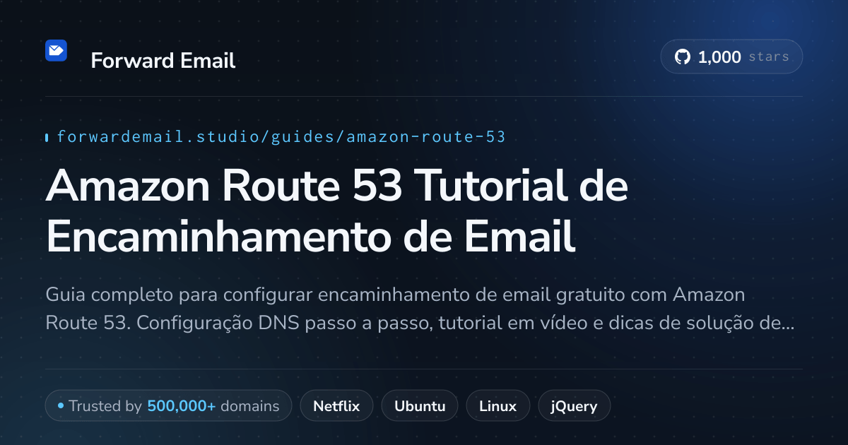 Como configurar e-mail com Amazon Route 53