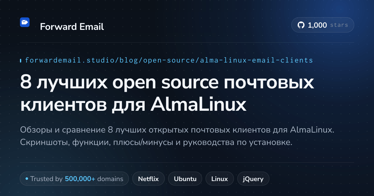 8 лучших open source почтовых клиентов для AlmaLinux 2026