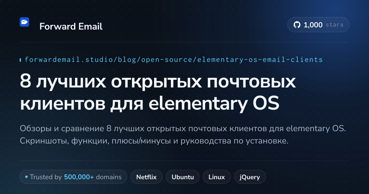 8 лучших открытых почтовых клиентов для elementary OS 2026