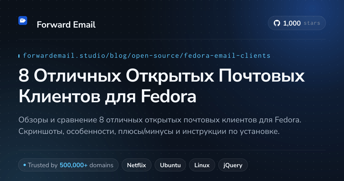 8 Отличных Открытых Почтовых Клиентов для Fedora 2026