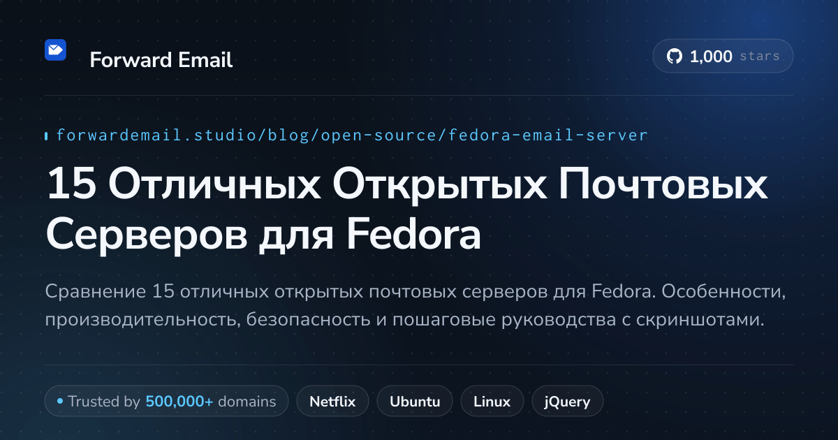 15 Отличных Открытых Почтовых Серверов для Fedora 2026