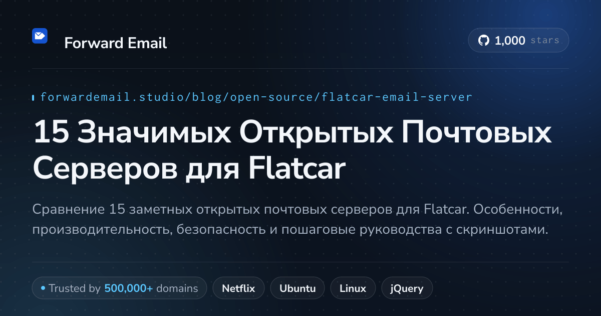 15 Значимых Открытых Почтовых Серверов для Flatcar 2026