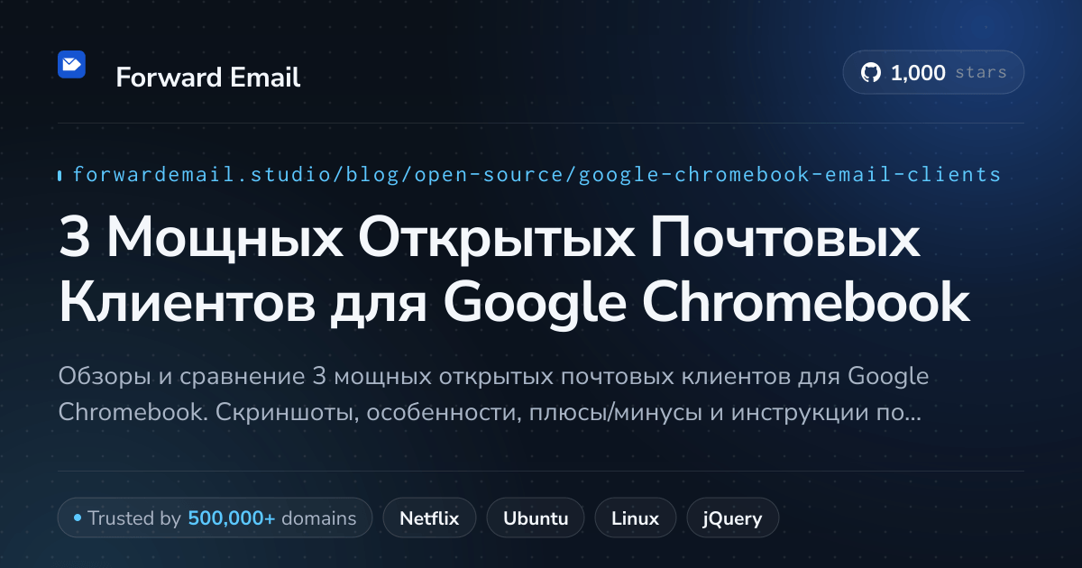 3 Мощных Открытых Почтовых Клиентов для Google Chromebook 2026