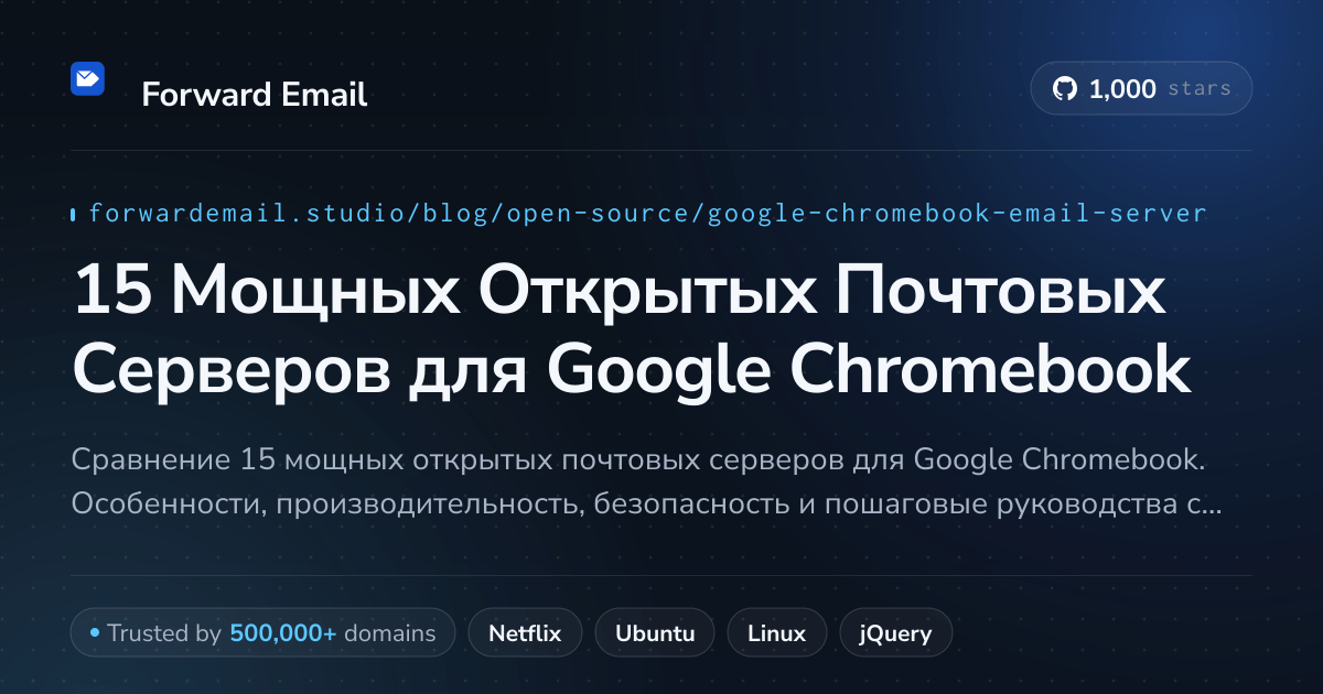 15 Мощных Открытых Почтовых Серверов для Google Chromebook 2026