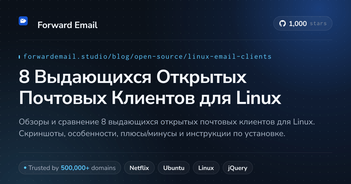 8 Выдающихся Открытых Почтовых Клиентов для Linux 2026