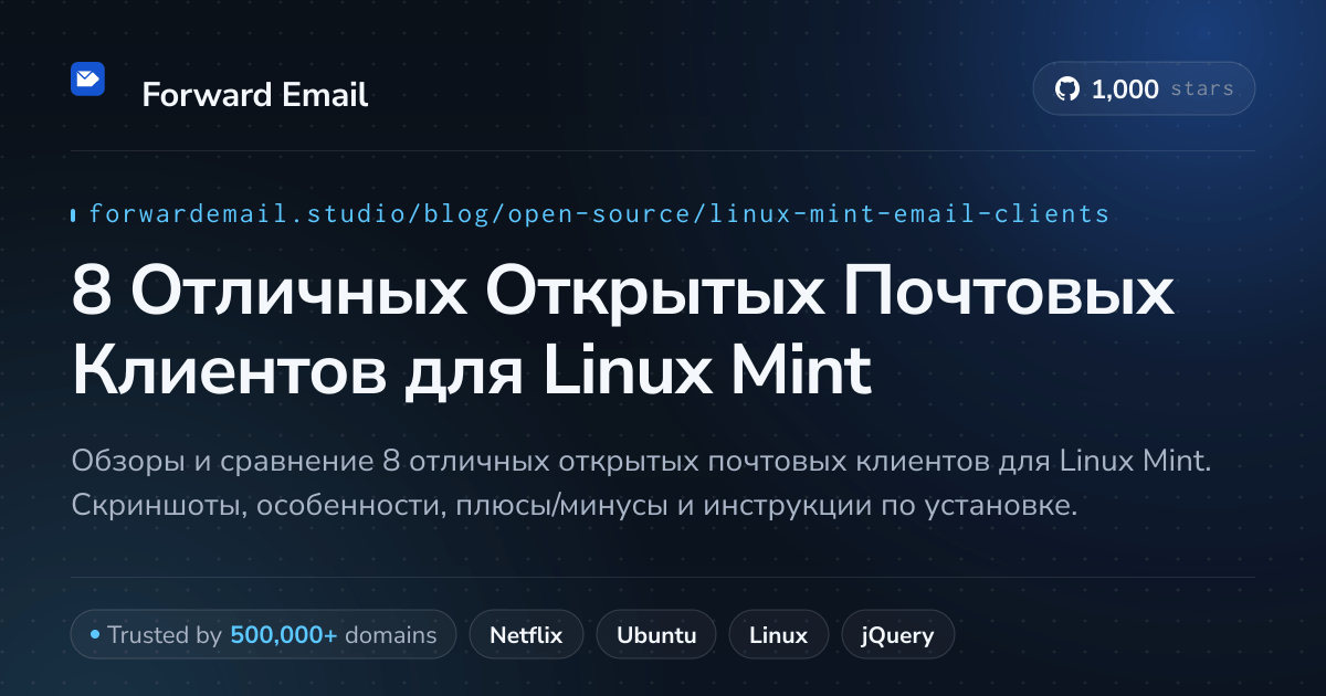 8 Отличных Открытых Почтовых Клиентов для Linux Mint 2026