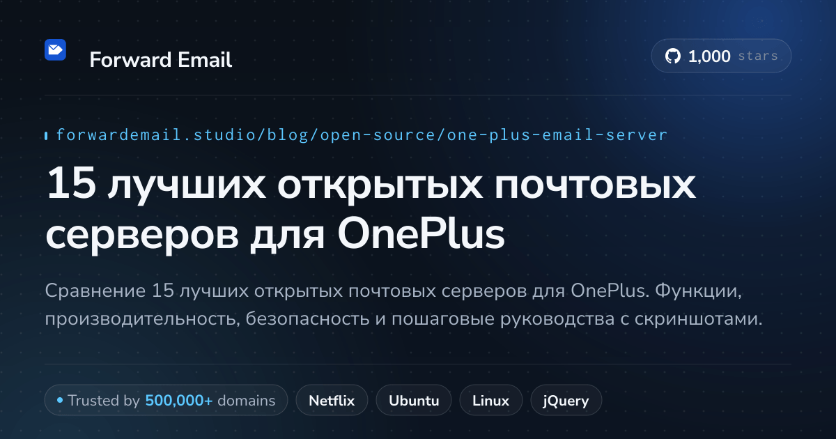 15 лучших открытых почтовых серверов для OnePlus 2026