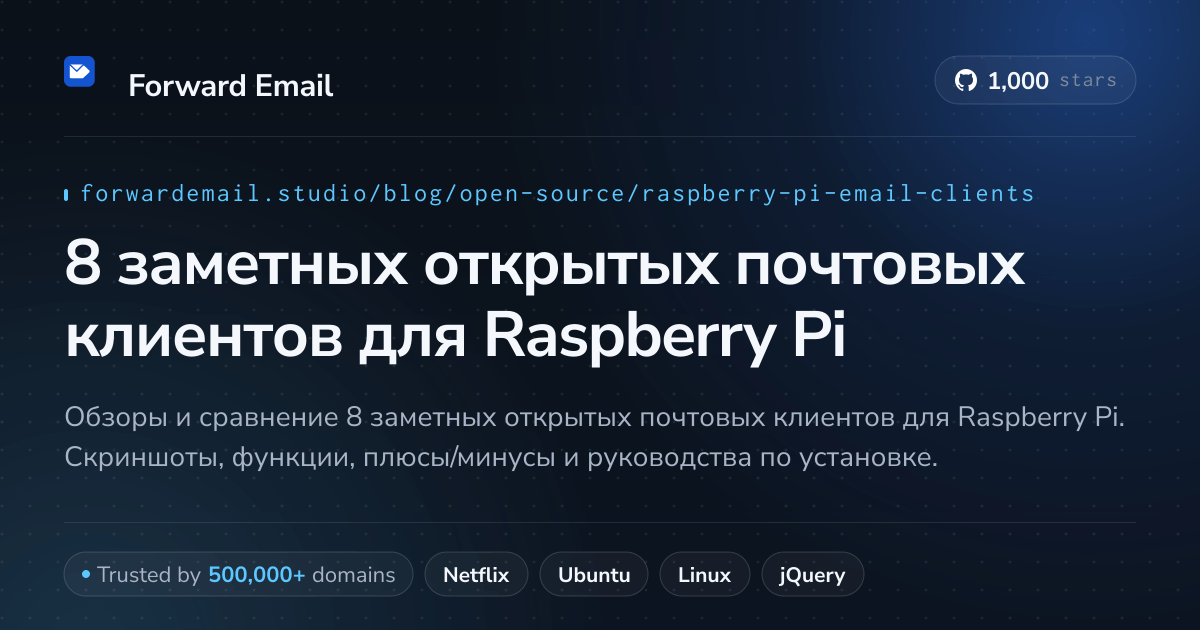 8 заметных открытых почтовых клиентов для Raspberry Pi 2026