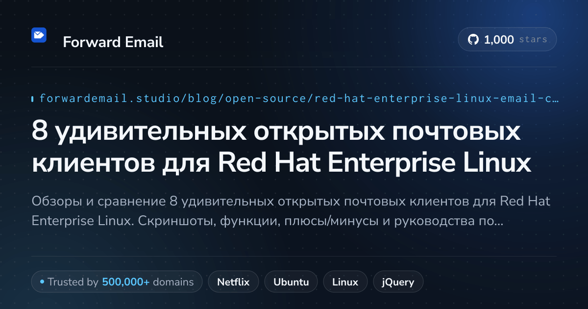 8 удивительных открытых почтовых клиентов для Red Hat Enterprise Linux 2026