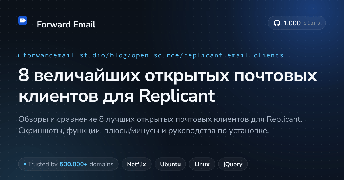 8 величайших открытых почтовых клиентов для Replicant 2026
