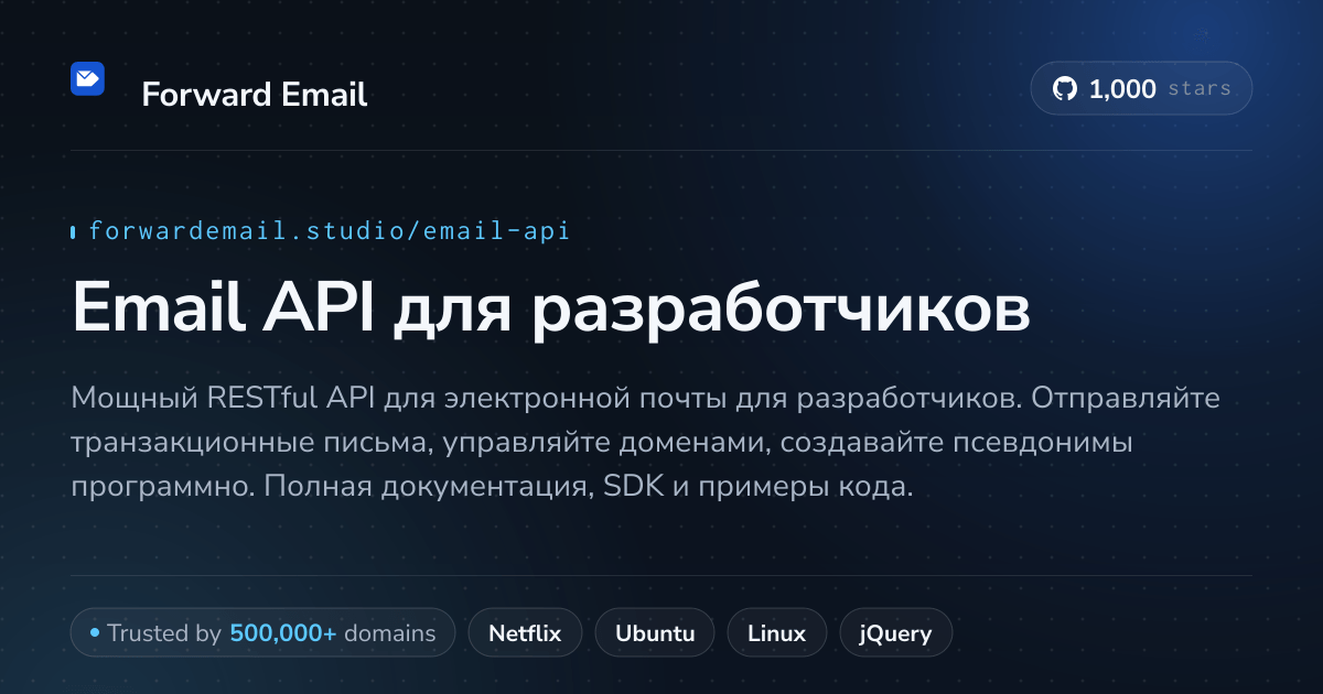 Email API для разработчиков - RESTful API с вебхуками и SMTP 2026