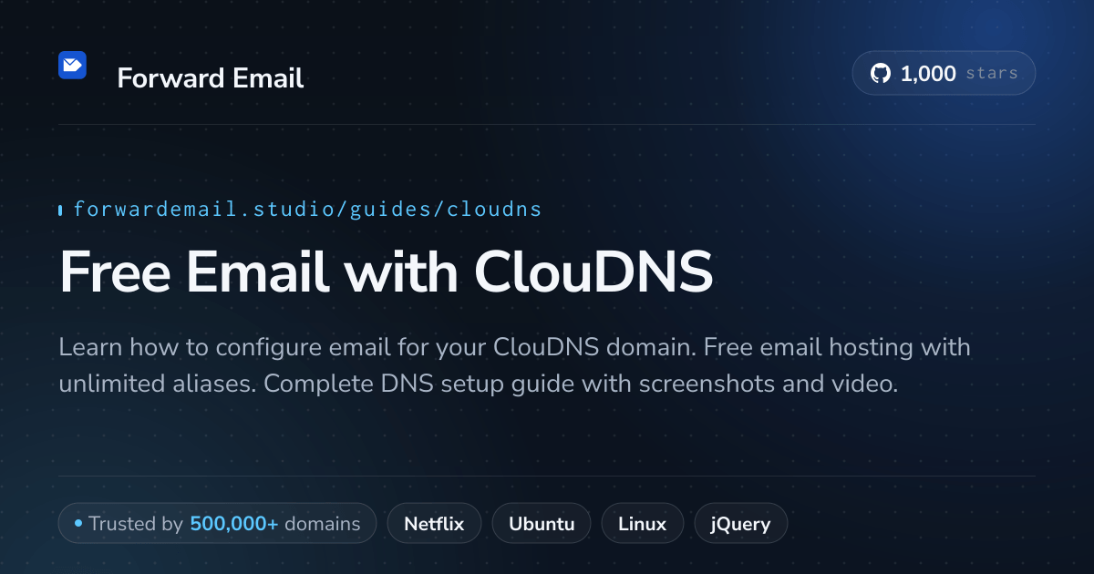 Как настроить электронную почту с помощью ClouDNS