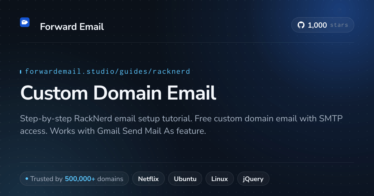 Как настроить электронную почту с помощью RackNerd