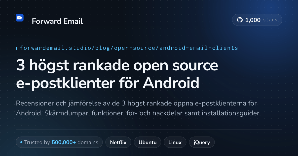 3 högst rankade open source e-postklienter för Android 2026