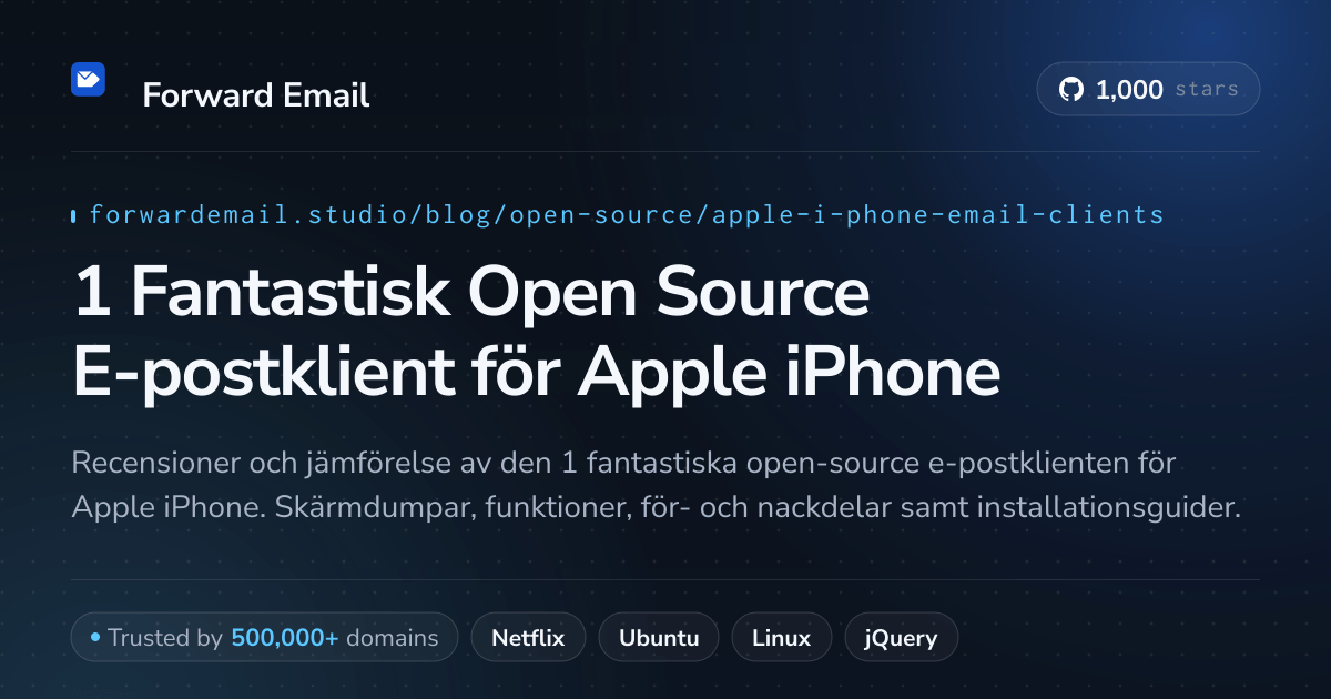 1 Fantastisk Open Source E-postklient för Apple iPhone 2026