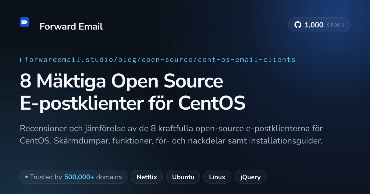 8 Mäktiga Open Source E-postklienter för CentOS 2026