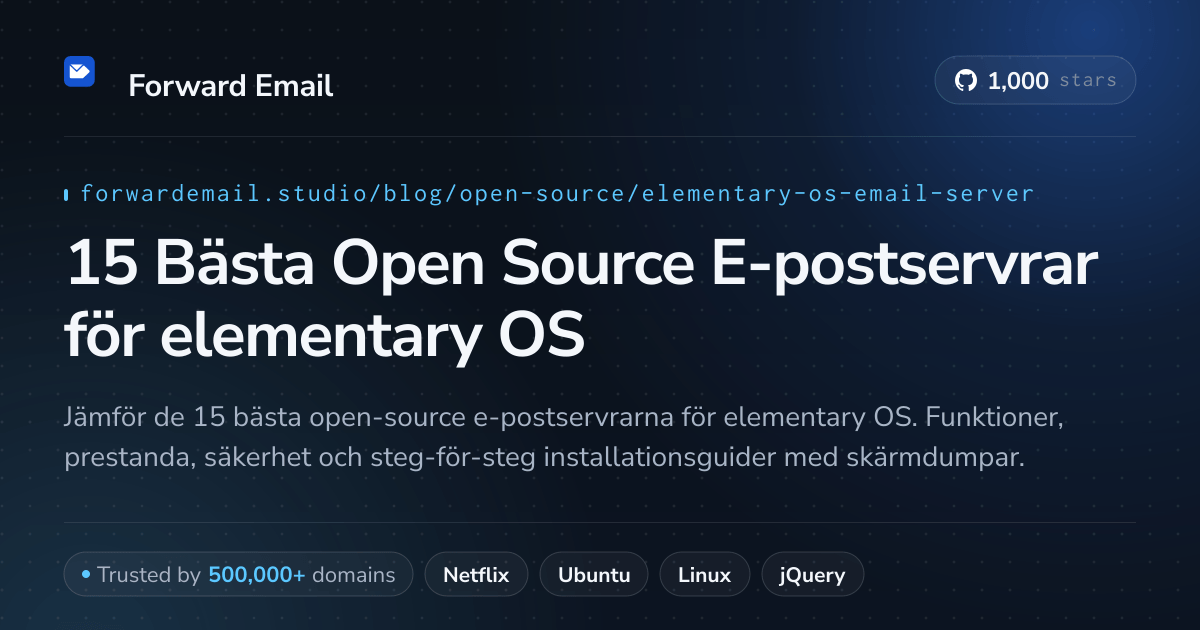 15 Bästa Open Source E-postservrar för elementary OS 2026