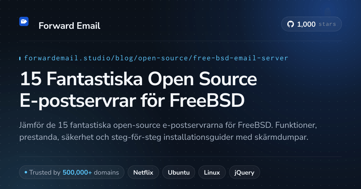 15 Fantastiska Open Source E-postservrar för FreeBSD 2026