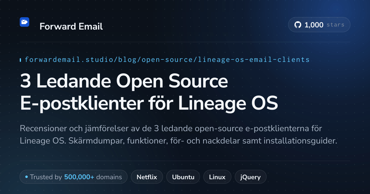 3 Ledande Open Source E-postklienter för Lineage OS 2026