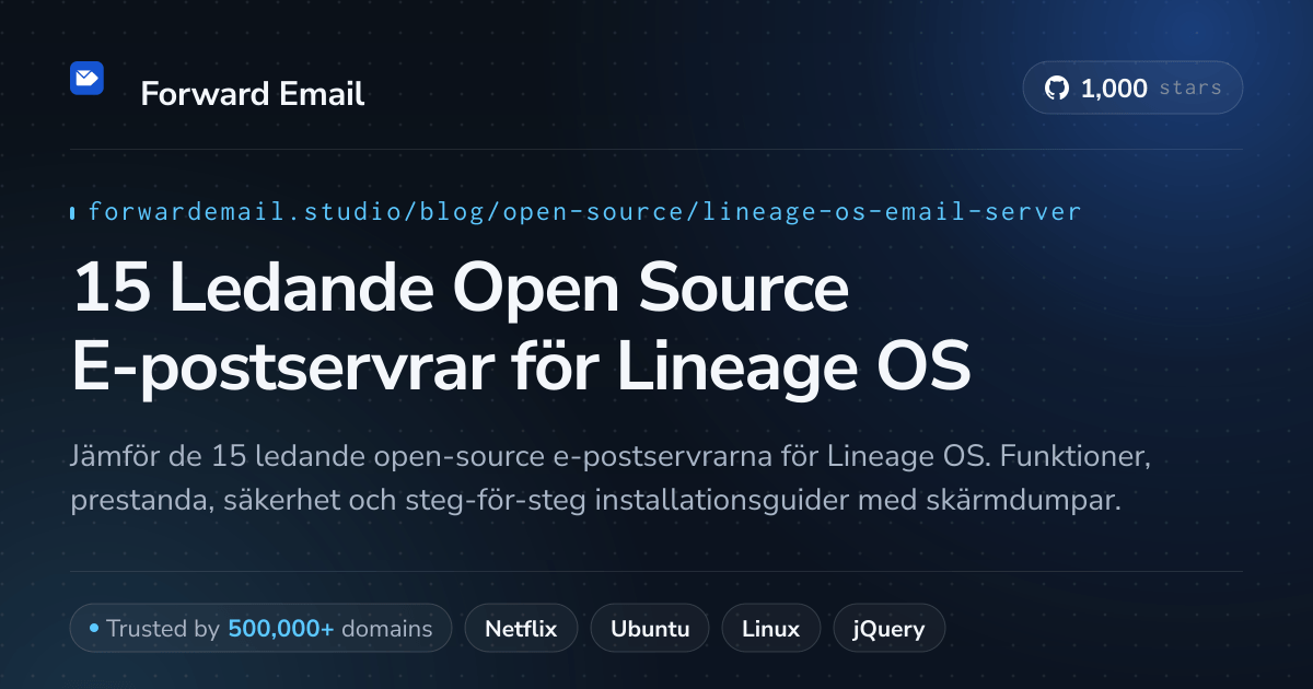 15 Ledande Open Source E-postservrar för Lineage OS 2026