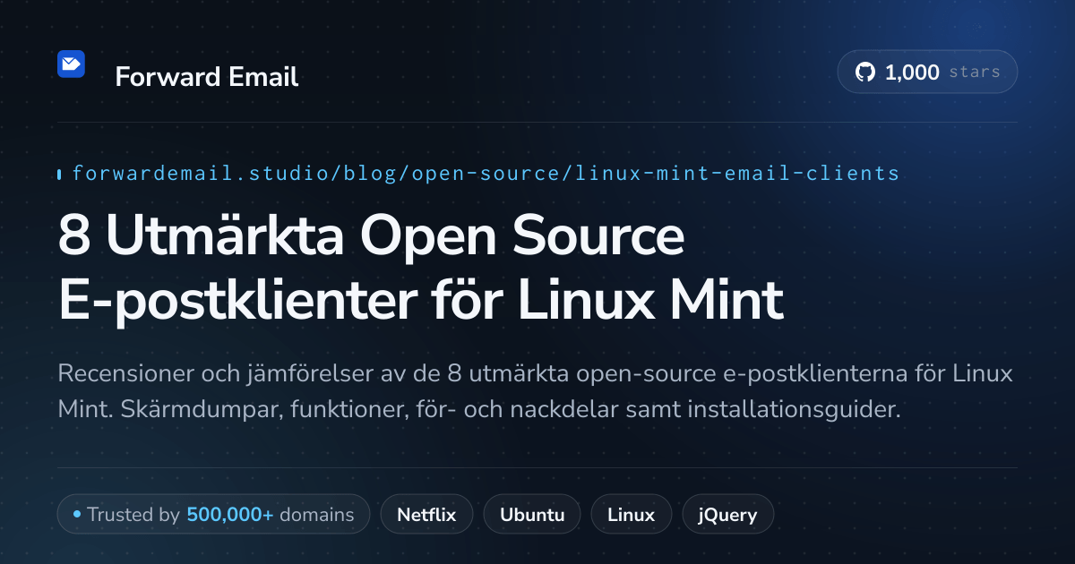 8 Utmärkta Open Source E-postklienter för Linux Mint 2026