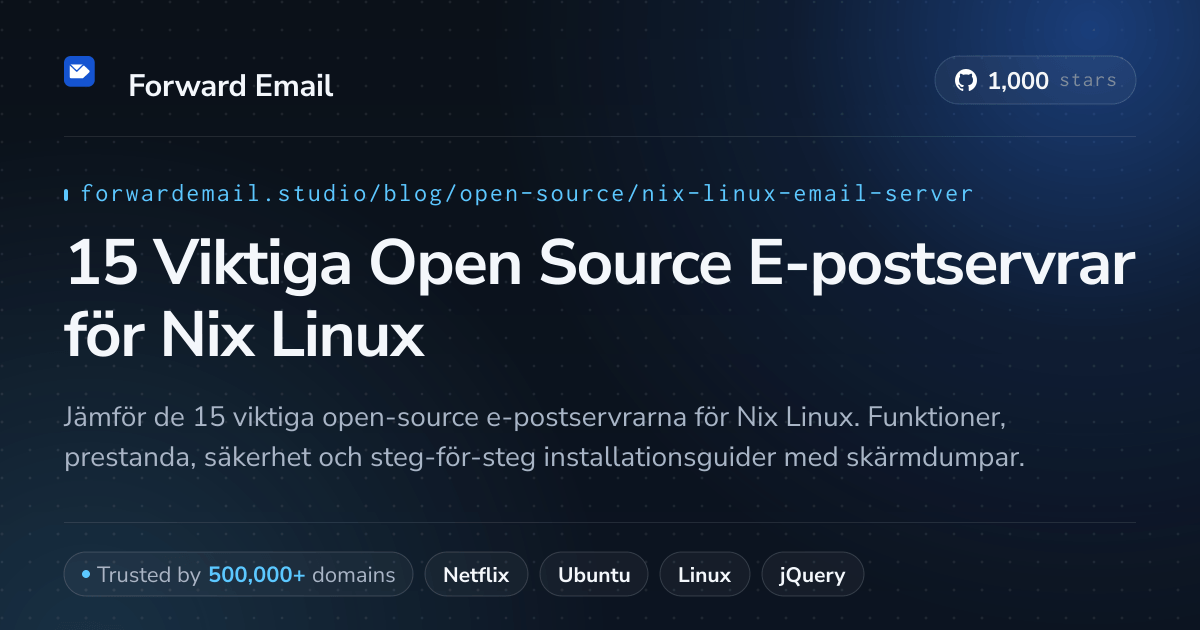 15 Viktiga Open Source E-postservrar för Nix Linux 2026