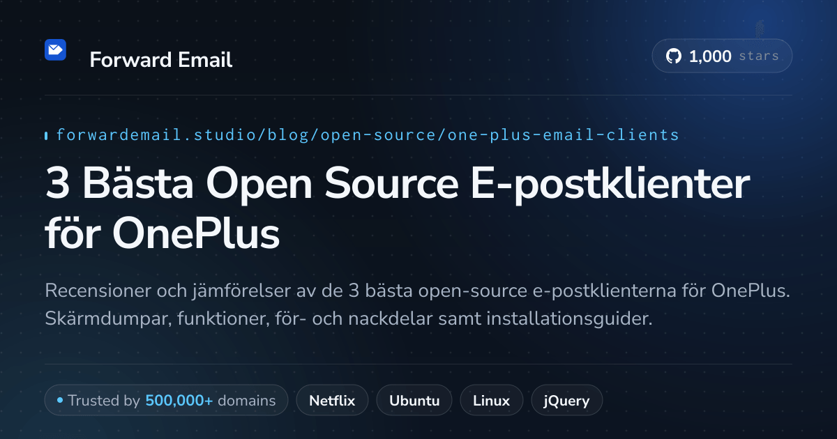 3 Bästa Open Source E-postklienter för OnePlus 2026