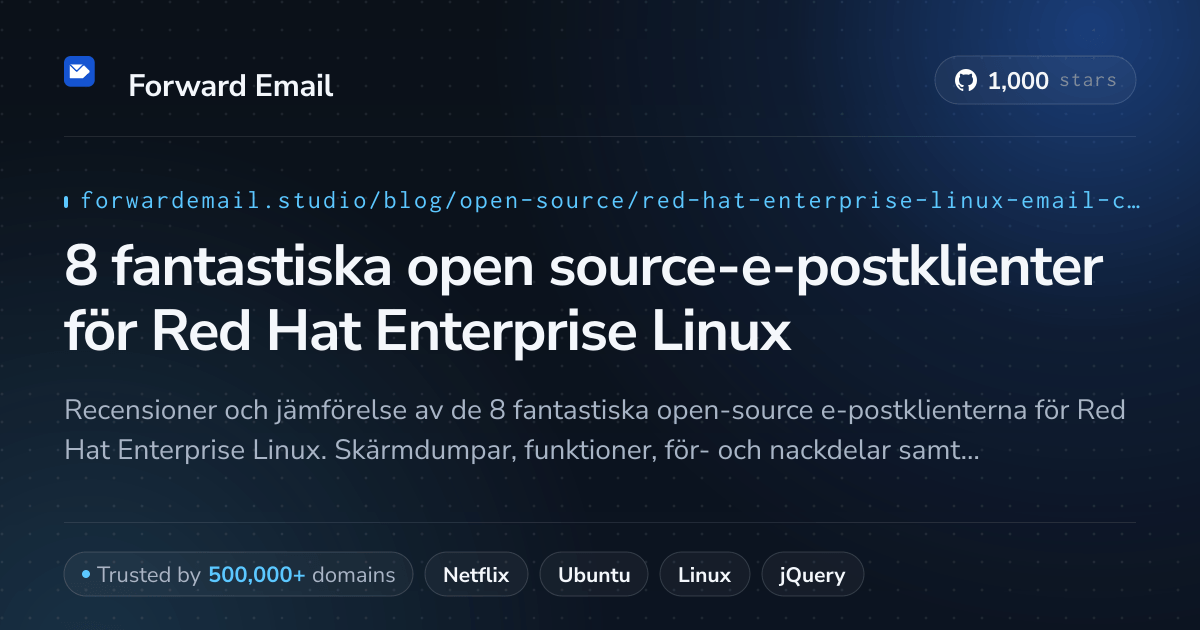 8 fantastiska open source-e-postklienter för Red Hat Enterprise Linux 2026