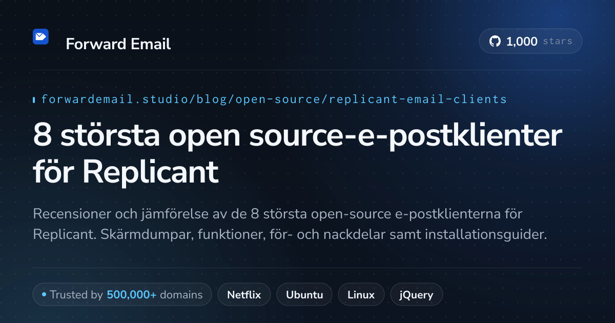 8 största open source-e-postklienter för Replicant 2026