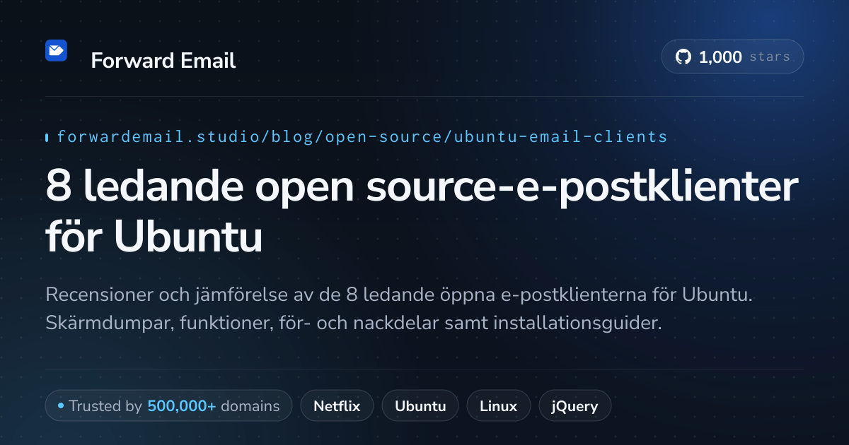 8 ledande open source-e-postklienter för Ubuntu 2026