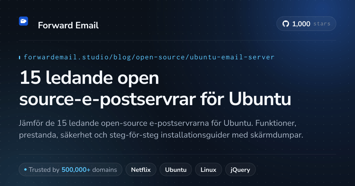 15 ledande open source-e-postservrar för Ubuntu 2026