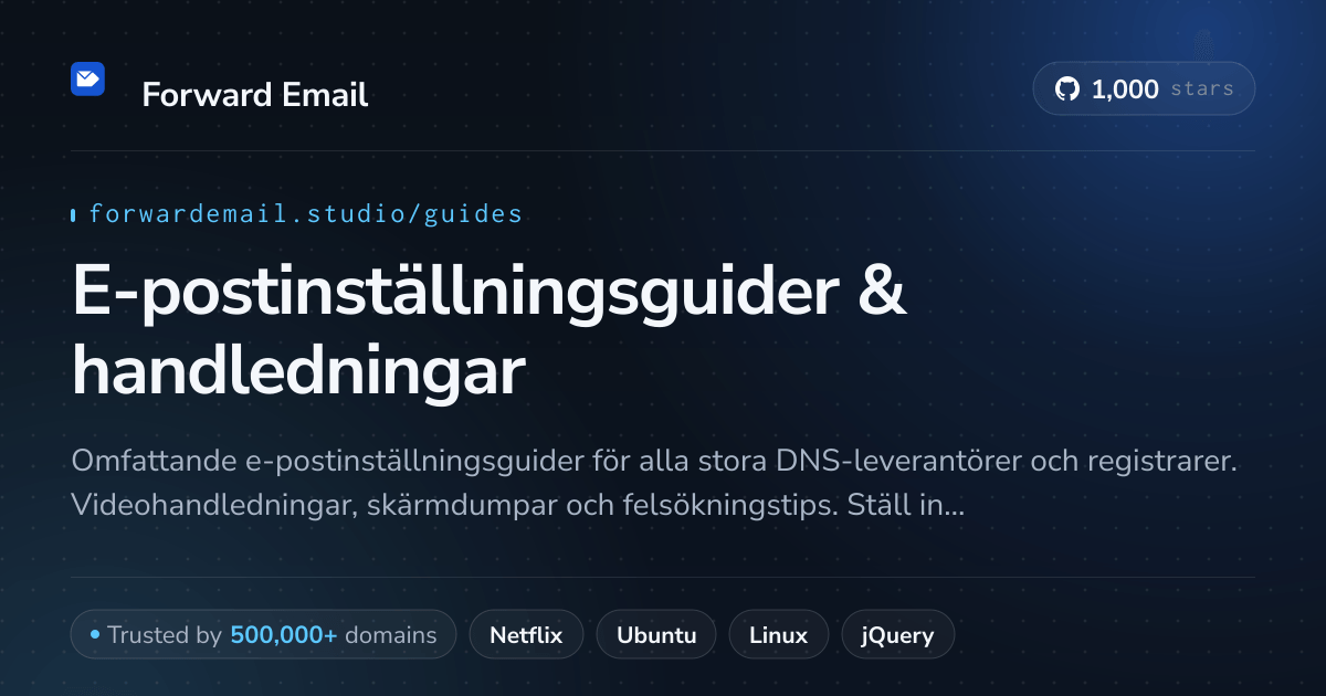 E-postinställningsguider & handledningar - Steg-för-steg-instruktioner 2026