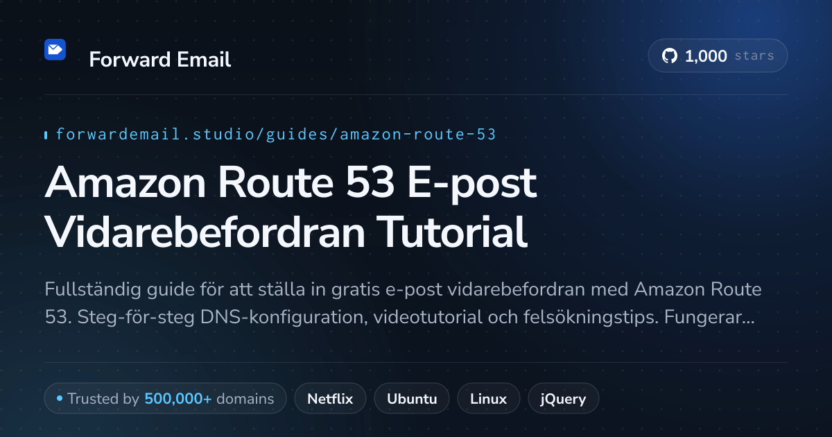 Hur man konfigurerar e-post med Amazon Route 53