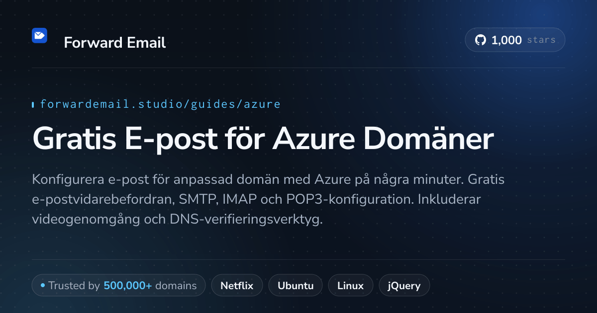 Hur man konfigurerar e-post med Azure