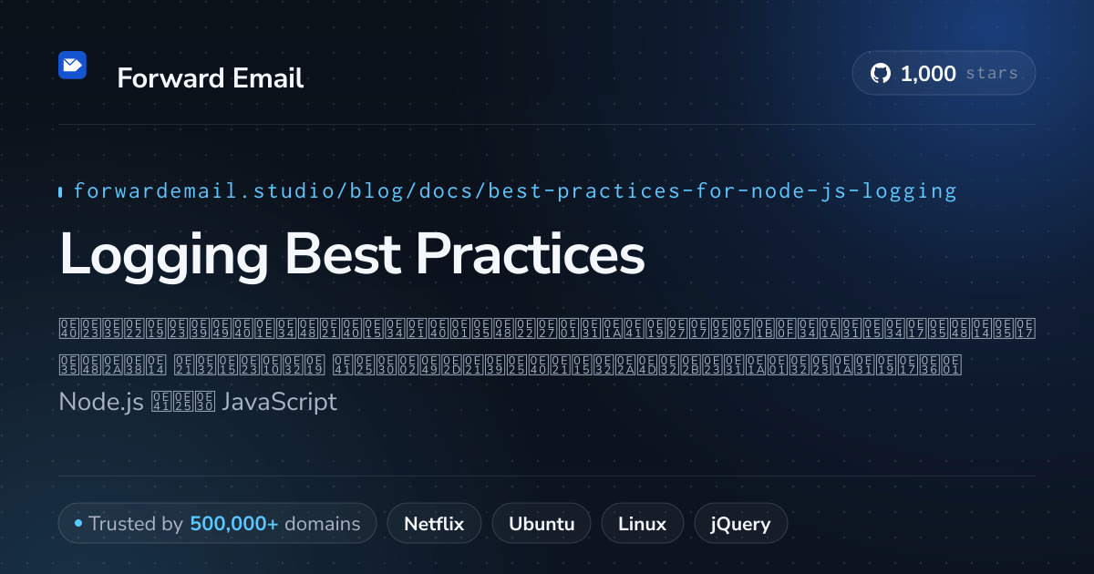 แนวทางปฏิบัติที่ดีที่สุดสำหรับการบันทึก Node.js