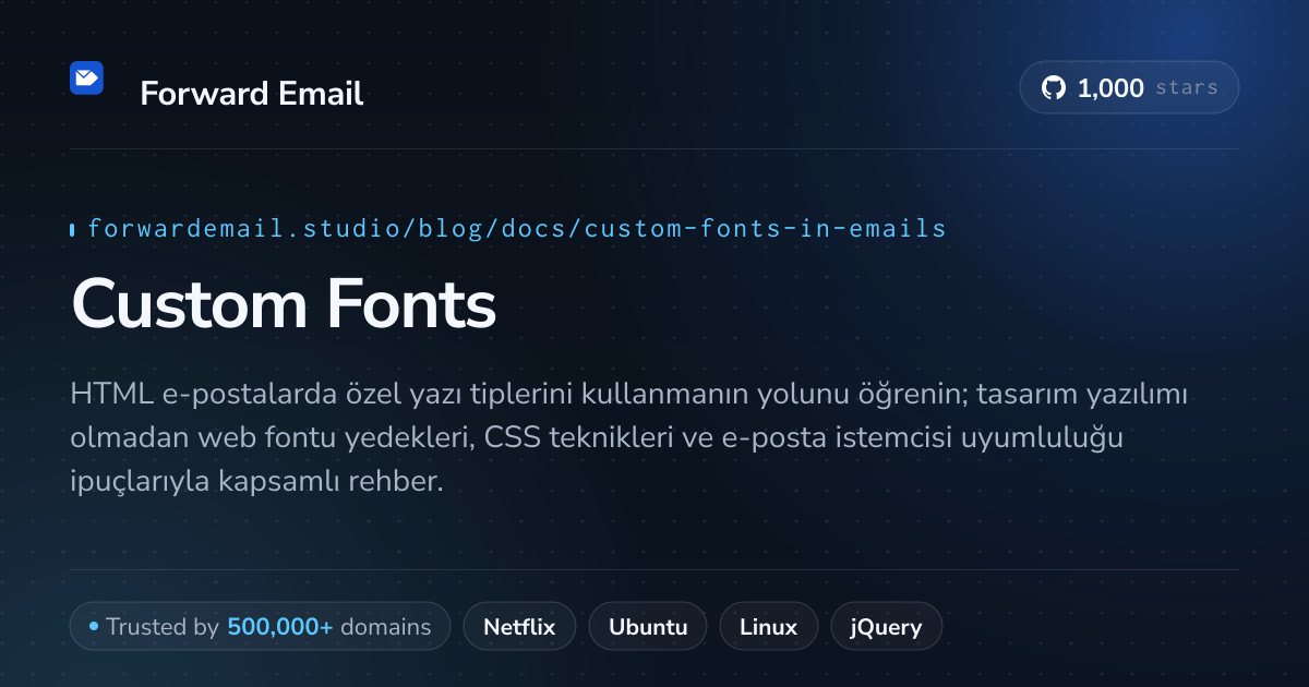 E-postalarda Özel Yazı Tipleri