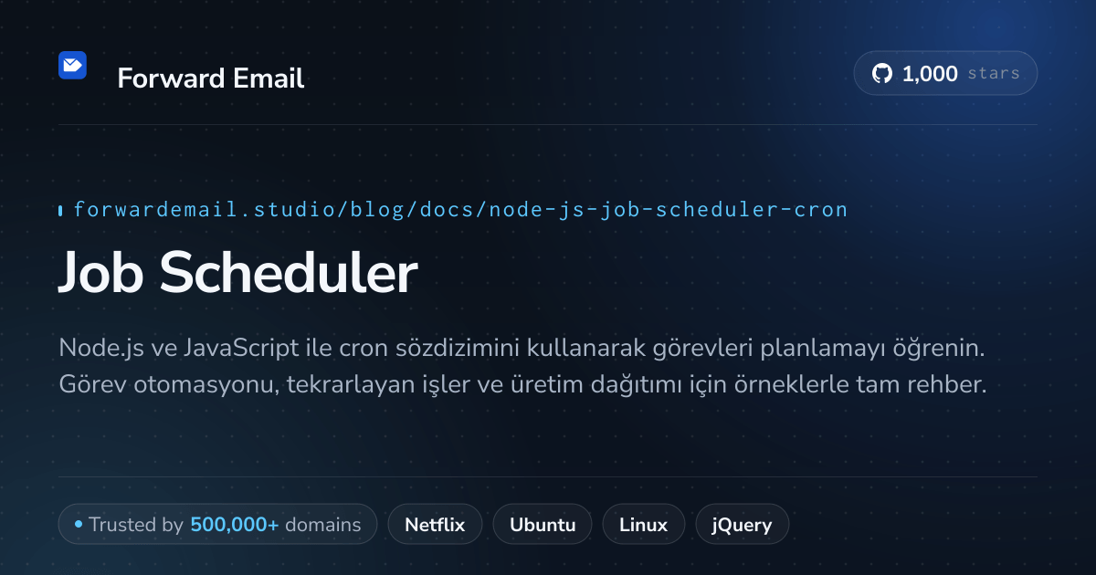 Node.js İş Zamanlayıcı
