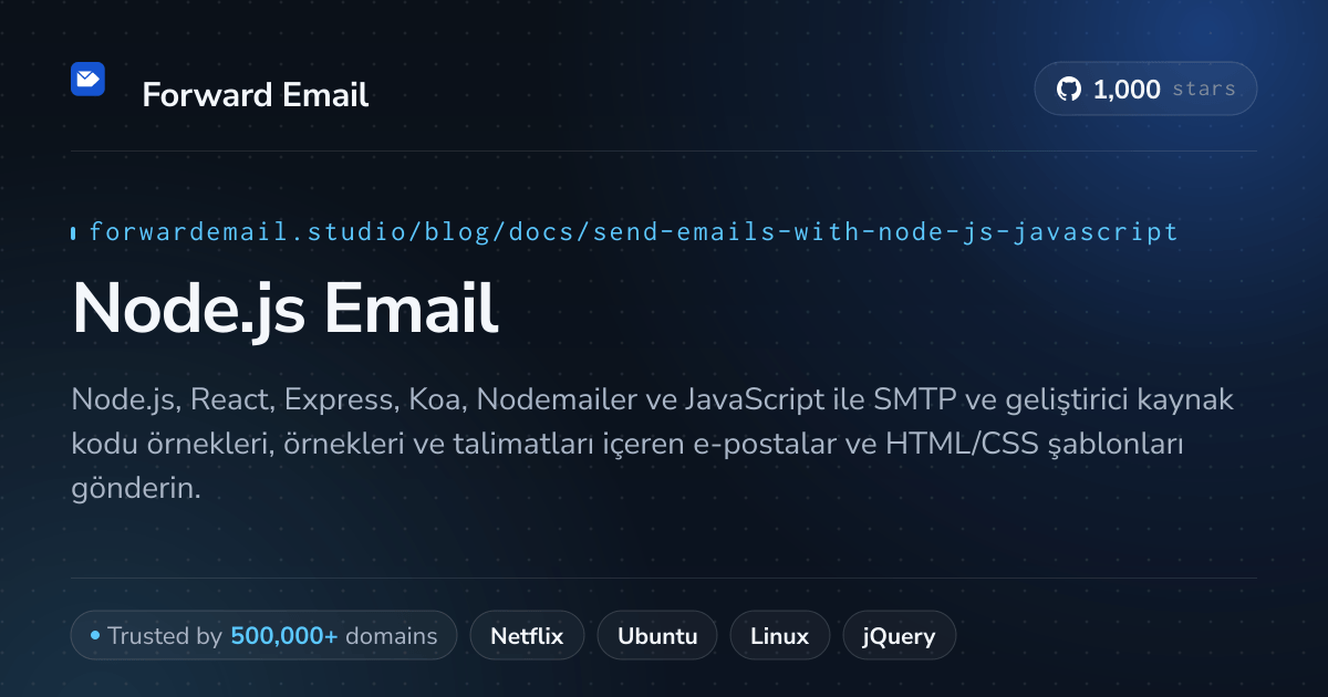 Node.js E-posta Şablonları