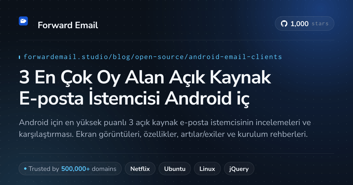 3 En Çok Oy Alan Açık Kaynak E-posta İstemcisi Android için 2026