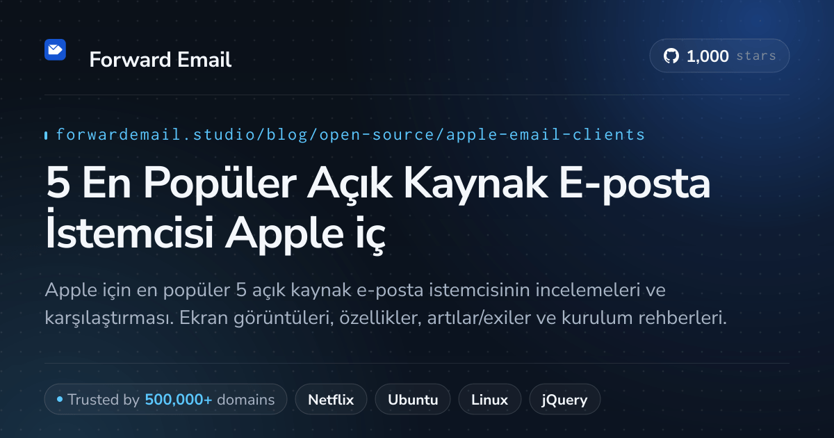 5 En Popüler Açık Kaynak E-posta İstemcisi Apple için 2026