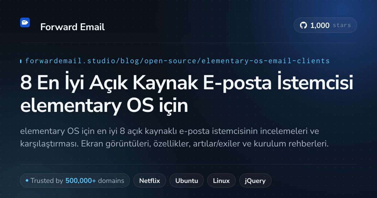 8 En İyi Açık Kaynak E-posta İstemcisi elementary OS 2026 için