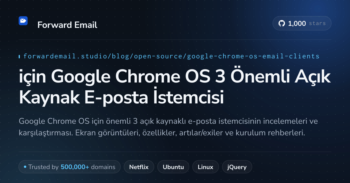 2026 için Google Chrome OS 3 Önemli Açık Kaynak E-posta İstemcisi
