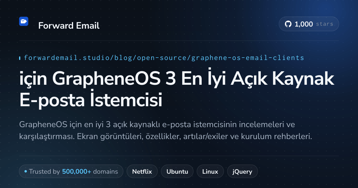 2026 için GrapheneOS 3 En İyi Açık Kaynak E-posta İstemcisi