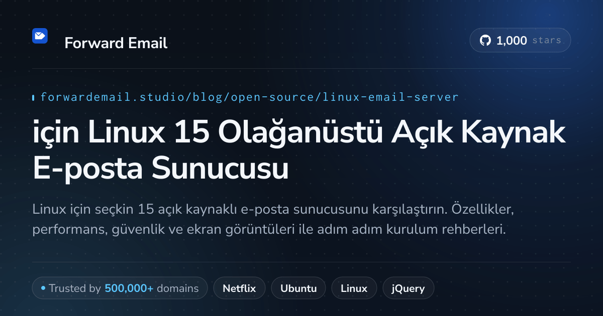 2026 için Linux 15 Olağanüstü Açık Kaynak E-posta Sunucusu