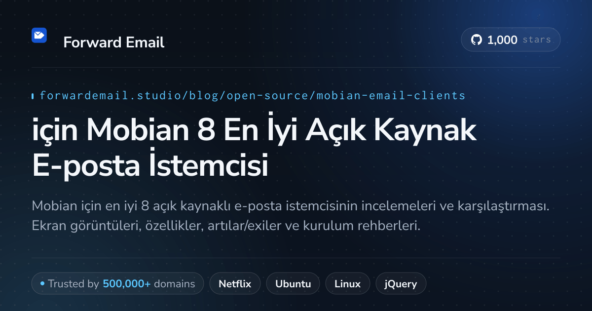 2026 için Mobian 8 En İyi Açık Kaynak E-posta İstemcisi