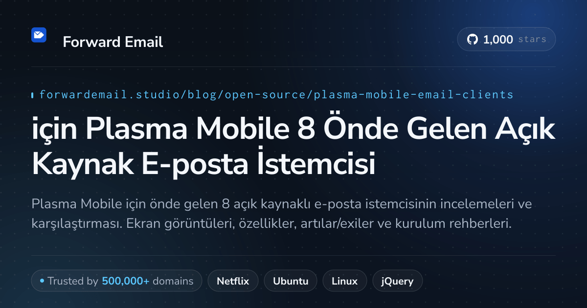 2026 için Plasma Mobile 8 Önde Gelen Açık Kaynak E-posta İstemcisi