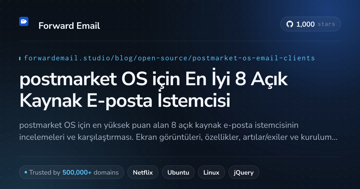 postmarket OS 2026 için En İyi 8 Açık Kaynak E-posta İstemcisi